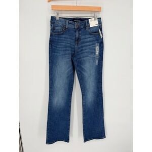 Aeropostale Mid Rise Bootcut Jeans Medium Wash Blue Stretch Denim 8R NWT 7801